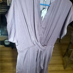 Lavender naked zebra mock Wrap Dress NWT size Medium